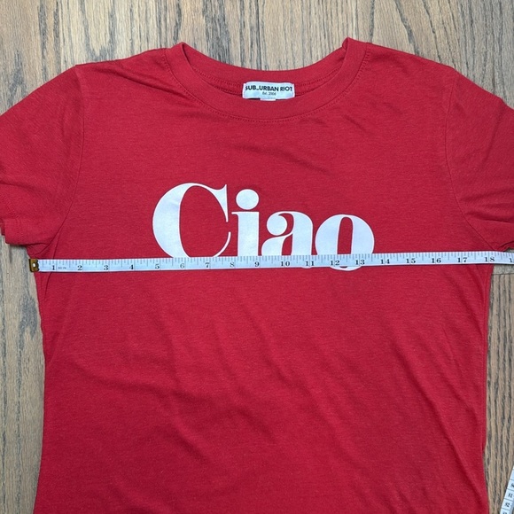 Sub_Urban Riot Ciao Red Crew Neck Short Sleeve Graphic Tee Size Small - Picture 6 of 9